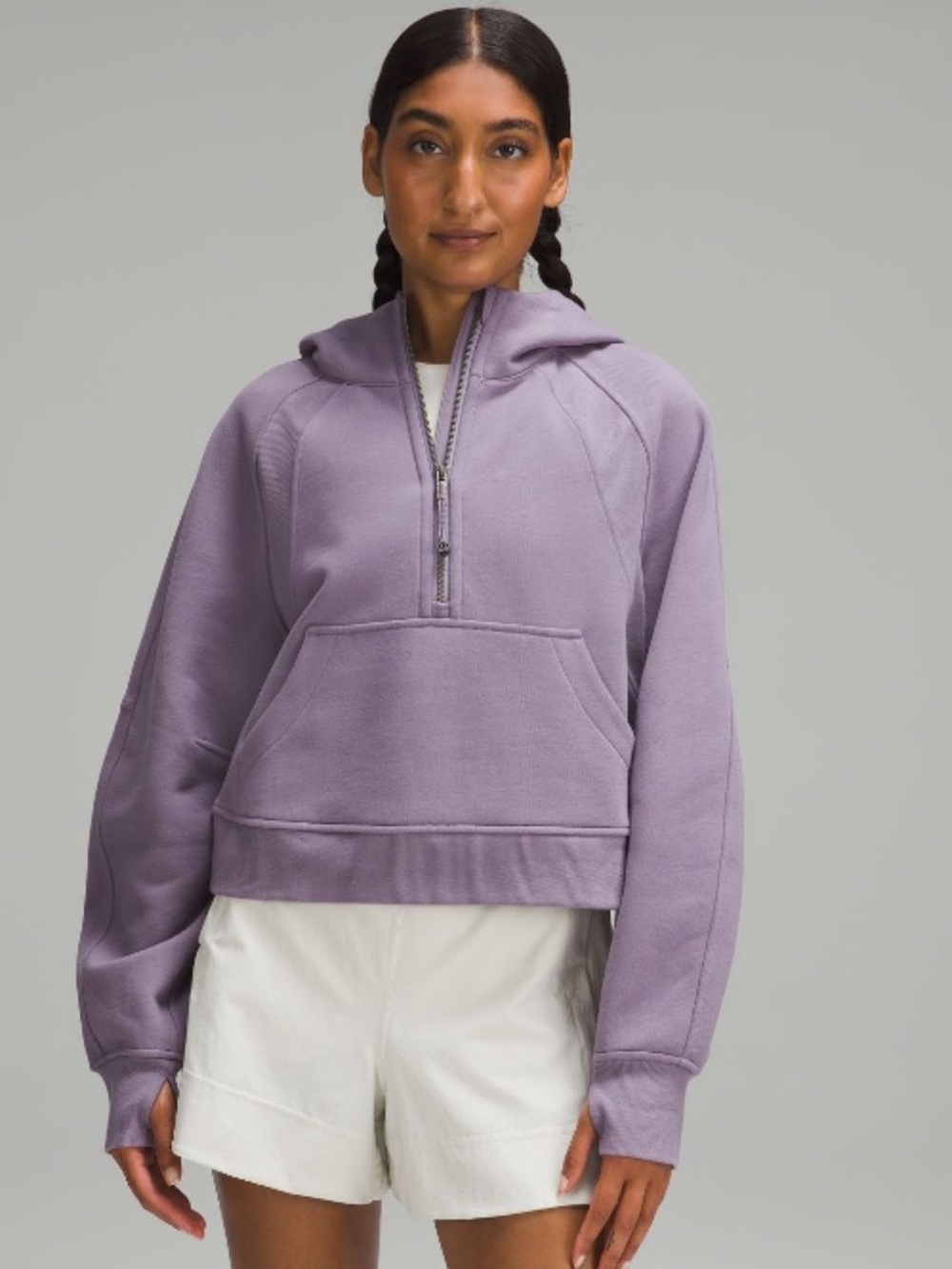 Lululemon Scuba Oversized Half-Zip Hoodie Purple Ash Size Medium Large